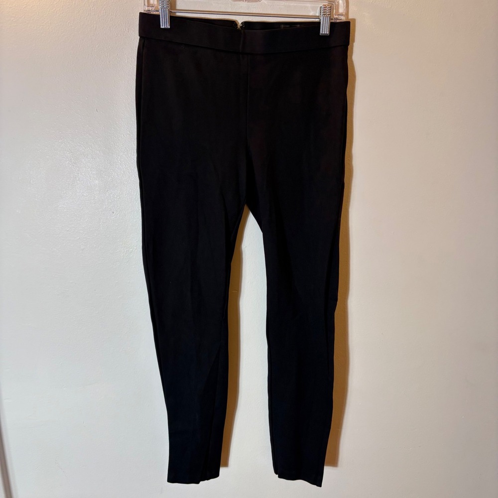 J. Crew Pixie Pant Black High‎ Rise Back Zip Ponte Knit Skinny Leggings Tall TM